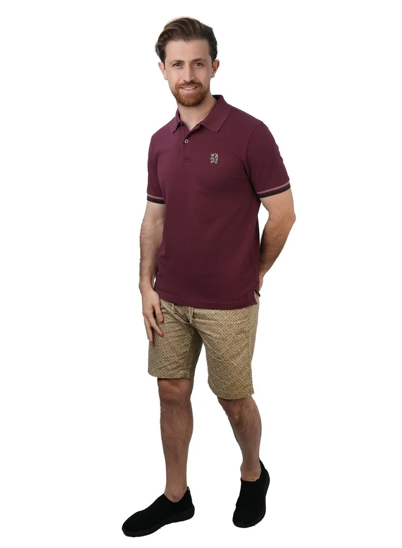 GIORDANO Men's Performance Polo: Classic Piqué, Tipped Collar, Embroidered Detail